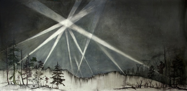 Anthony Goicolea, ‘Artificial Moon’, 2013, Drawing, Collage or other Work on Paper, Graphite, acryl and ink on Mylar, Galerie Ron Mandos