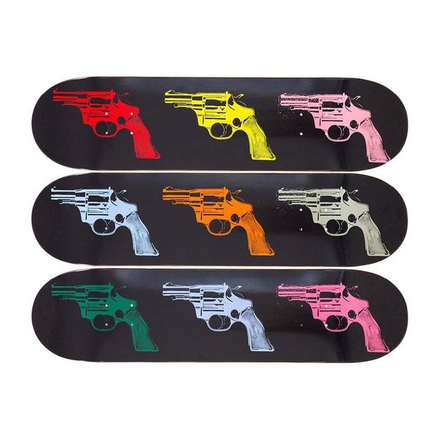 Andy Warhol, ‘ANDY WARHOL "GUNS" TRIPTYCH SKATE DECKS LIMITED EDITION’, 2015, Arts Limited