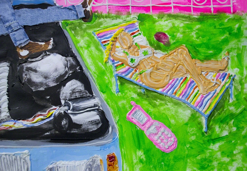 Yvette Mayorga, 4 Real (Crossing inside a car) (detail 3) Yvette Mayorga, 4 Real (Crossing inside a car) (detail 3)