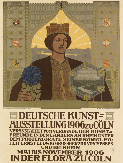 Johann Vincenz Cissarz, ‘DEUTSCHE KUNST = AUSSTELLUNG ZU CÖLN’, 1906, Swann Auction Galleries