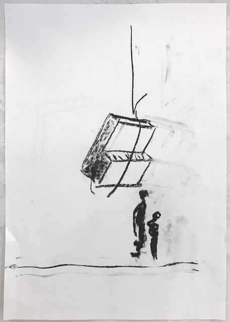 Adel Abdessemed, ‘Play it again’, 2019, Drawing, Collage or other Work on Paper, Charcoal on paper recto/ verso, Art Front Gallery