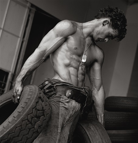 Herb Ritts, ‘Fred with Tires II, Hollywood’, 1984, CHRISTOPHE GUYE GALERIE