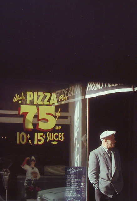 Saul Leiter, ‘Pizza Paterson’, 1952, Photography, Chromogenic print, printed later, GALLERY FIFTY ONE