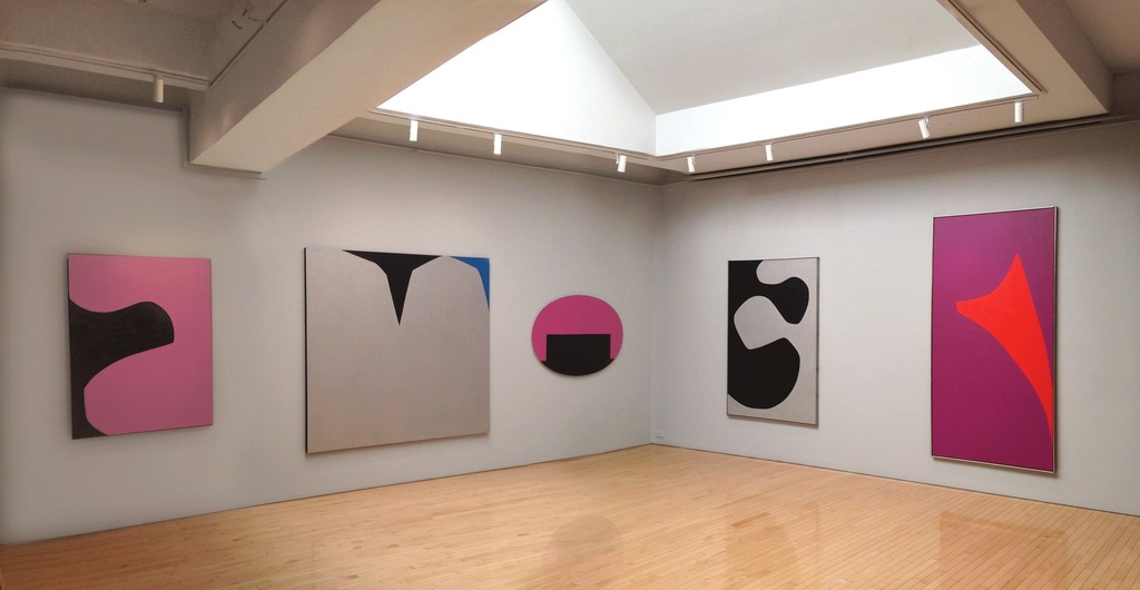 Installation view of "Leon Polk Smith: Paintings and Collages from the 1950s" at the Washburn Gallery Installation view of "Leon Polk Smith: Paintings and Collages from the 1950s" at the Washburn Gallery