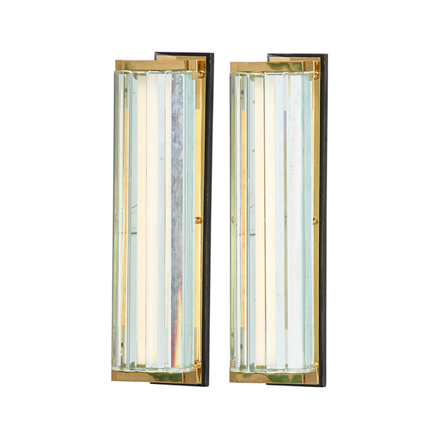 Fontana Arte, ‘Pair Of Large Sconces, Italy’, ca. 1950, Rago/Wright