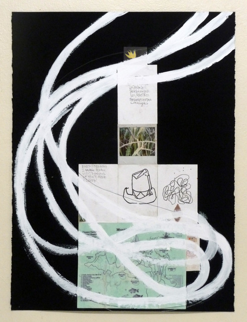 Raimundo Figueroa, ‘Se despiertan los ángeles para espantar los monstruos ’, 2012-2013, Drawing, Collage or other Work on Paper, Oil pastels + acrylic + wax pencil + graphite + collage elements on paper, Biaggi & Faure Fine Art