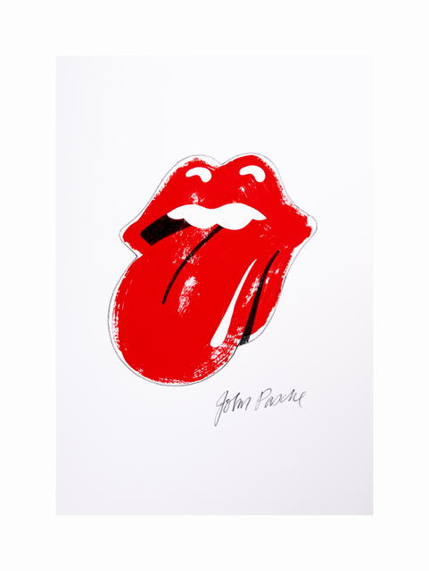 John Pasche, ‘The Rolling Stones 'Lips'’, 2020, Painting, Gouache and pencil on paper. A unique painting from an ongoing series. Each sketch is similar to sample shown but unique due to being painted individually, Paul Stolper Gallery