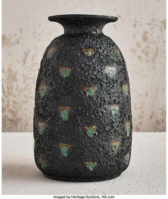 Edmond Lachenal, ‘Lava and Jade Vase’, circa 1900, Design/Decorative Art, Glazed stoneware, Heritage Auctions