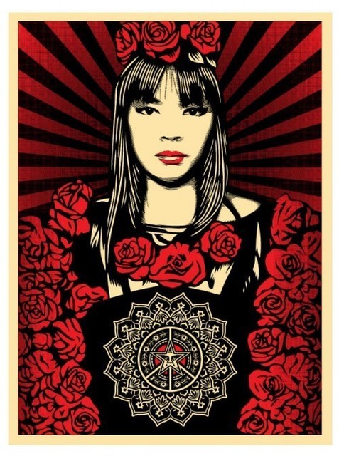 Shepard Fairey, ‘Rose Girl’, 2008, Addison/Ripley Fine Art