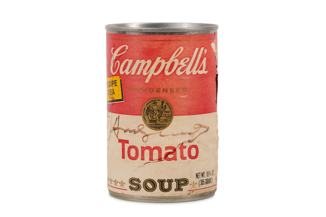 Andy Warhol | Campbell's Tomato Soup Tin Signed (1975) | Artsy