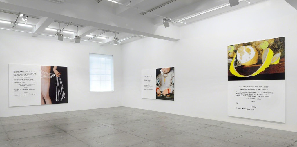 John Baldessari: Movie Scripts/Art, Installation View, Marian Goodman Gallery, New York, October 22 - November 22, 2014 John Baldessari: Movie Scripts/Art, Installation View, Marian Goodman Gallery, New York, October 22 - November 22, 2014