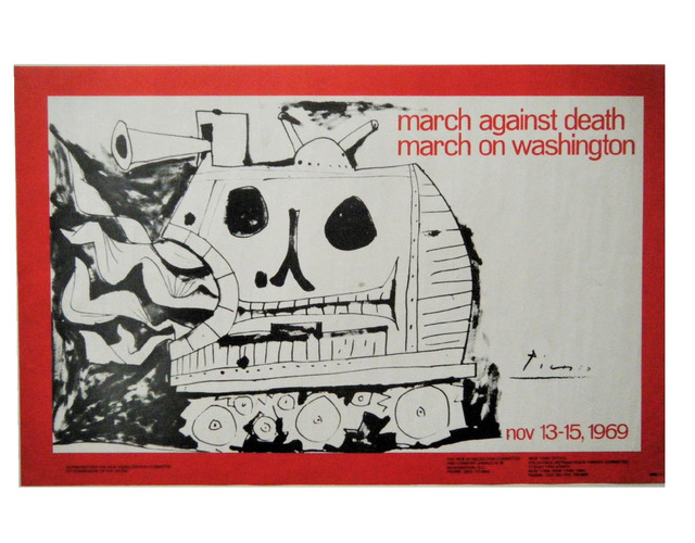 Pablo Picasso, ‘"March Against Death-March on Washington", 1969, Poster, Lithograph on Paper.’, 1979, VINCE fine arts/ephemera