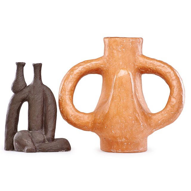 Salvatore Fiume, ‘Two Sculptural Vessels, Editions Of 150, Italy’, mid-20th C., Rago/Wright