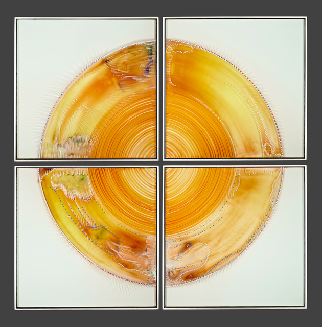 Wilfried Grootens, ‘After the Rainbow - H44’, 2020, Painting, Glass paintings on 5 panes, glued together and mounted in stainless steel frames, HABATAT