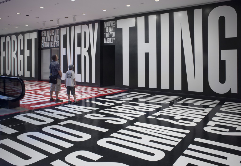 Barbara Kruger, “Belief+Doubt,” 2012. © Barbara Kruger. Photo: Cathy Carver Barbara Kruger, “Belief+Doubt,” 2012. © Barbara Kruger. Photo: Cathy Carver