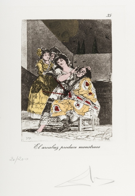 Salvador Dalí, ‘Plate 35 (From Les Caprices de Goya de Dali) (M & L 882)’, 1977, Forum Auctions