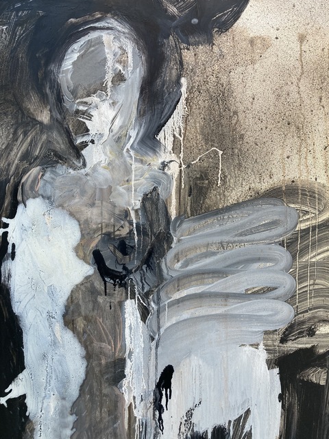 Case Baumgarten, ‘Floated Heart’, 2020, Mixed Media, Oil, acrylic, and stain on metal, Anne Neilson Fine Art