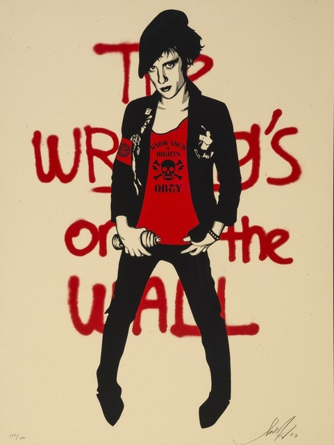 Shepard Fairey, ‘Writing on the Wall (Cream)’, 2010, Print, Screenprint in colours, Forum Auctions