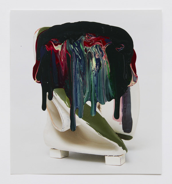 Kathy Butterly, ‘#10’, 2020, Drawing, Collage or other Work on Paper, Nail polish on catalogue paper, Shoshana Wayne Gallery