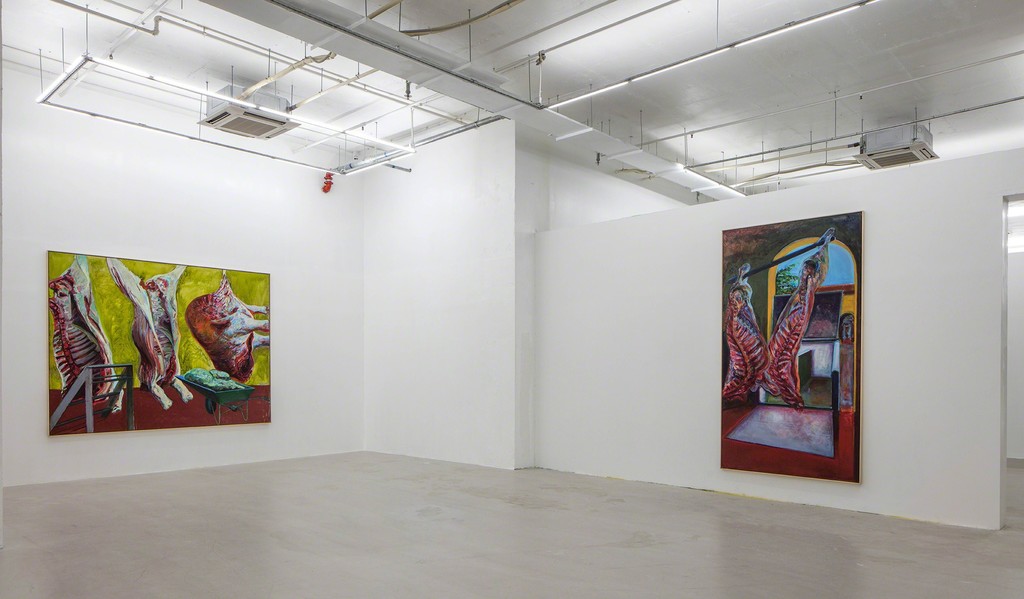 Installation view of exhibition "Norbert Tadeusz: MEAT | The Rejected paintings". Photo By Kitmin Lee © Courtesy Faurschou Foundation Installation view of exhibition "Norbert Tadeusz: MEAT | The Rejected paintings". Photo By Kitmin Lee © Courtesy Faurschou Foundation