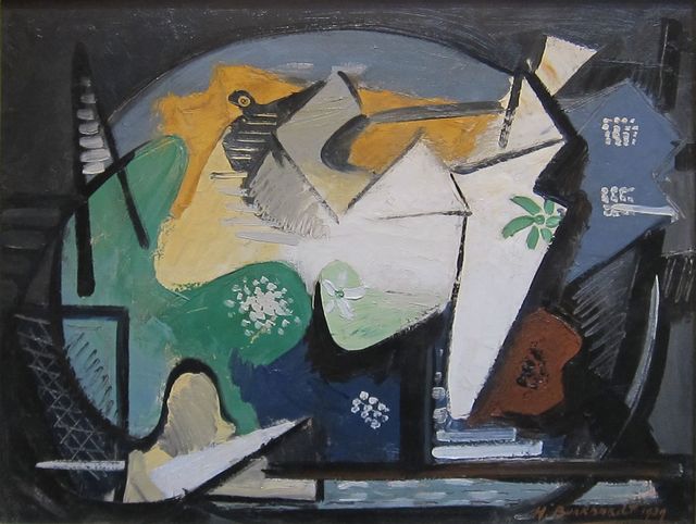 Hans Burkhardt, ‘Untitled (Cubist Composition)’, 1939, Painting, Oil on canvas, Hollis Taggart