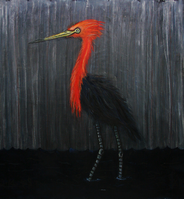 Frank X. Tolbert, ‘Reddish Egret’, 2017, Painting, Oil and graphite on canvas, William Campbell Contemporary Art Inc