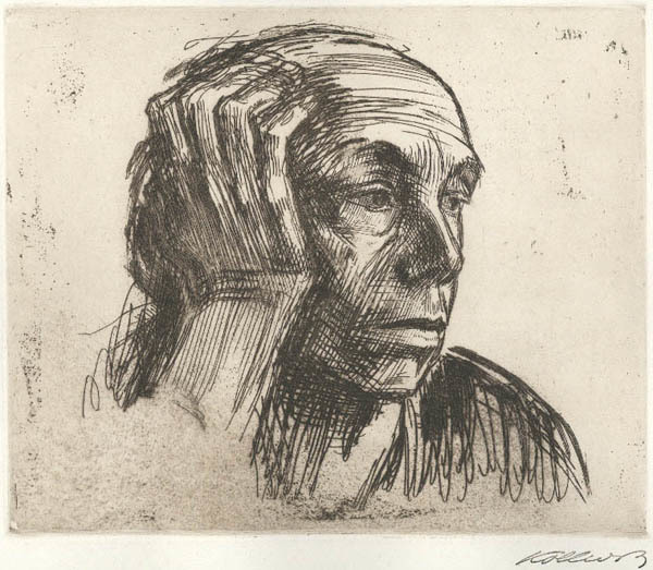 Käthe Kollwitz, ‘Selbstbildnis (Self Portrait)’, 1921, Print, Etching, Childs Gallery