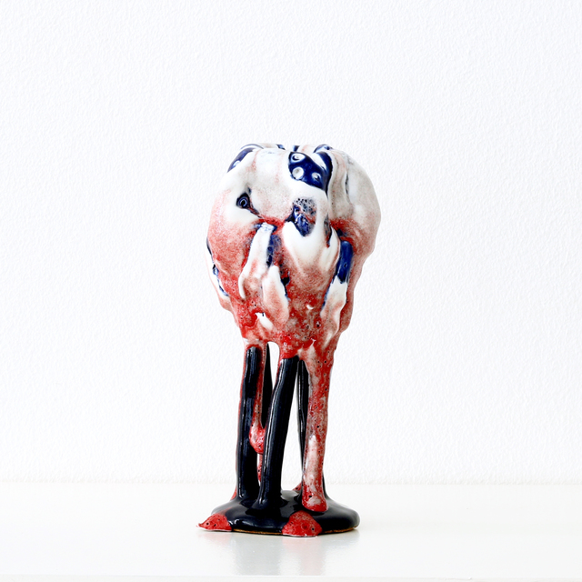 Bente Skjøttgaard, ‘BLUE RED METAMORPHOSIS #1785’, 2017, Sculpture, Ceramics, Stoneware, Glaze, Berg Gallery