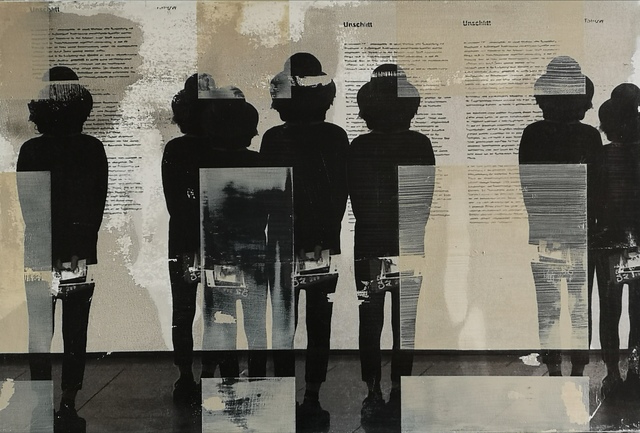 Elisabeth Nagy, ‘information-reloaded’, 2019, Mixed Media, Photography and acrylics on canvas, the gallery STEINER