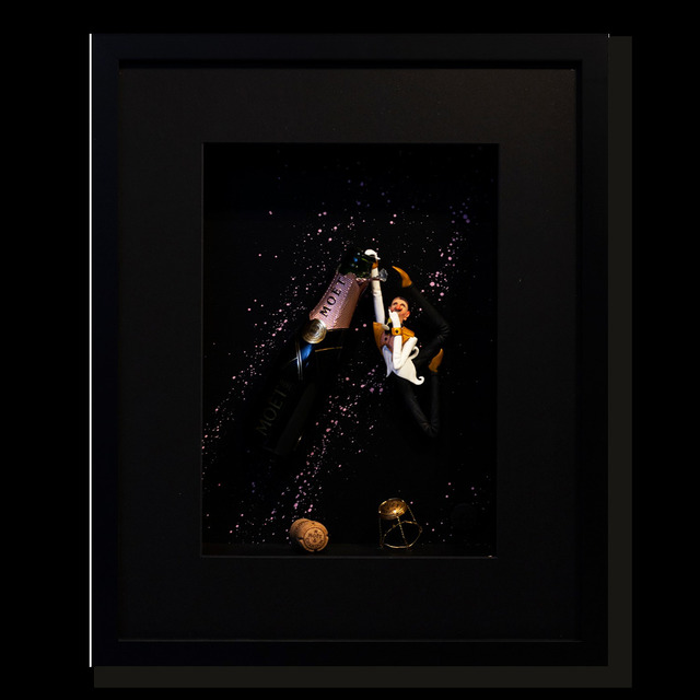 Kunst met een R, ‘Champagne Jumper Pink’, 2020, Drawing, Collage or other Work on Paper, 3D Shadow Box, Eden Fine Art