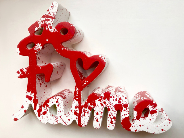 Mr. Brainwash, ‘Je T'aime Splash Red’, 2020, Sculpture, Resin and spray paint, Frank Fluegel Gallery