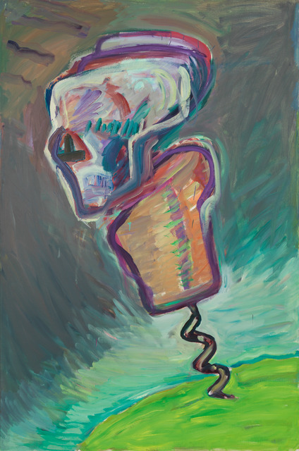 Maria Lassnig, ‘Korkenziehermann (Tod)’, 1986/1987, Painting, Oil on canvas, Galerie Kovacek & Zetter