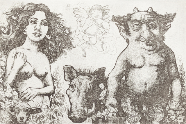 Charles Bragg, ‘BEAUTY AND THE BEAST’, Unknown, Print, ETCHING, Gallery Art