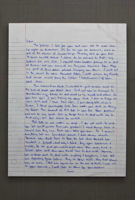 Glen Fogel, ‘From Anna’, n.d., ICA Philadelphia
