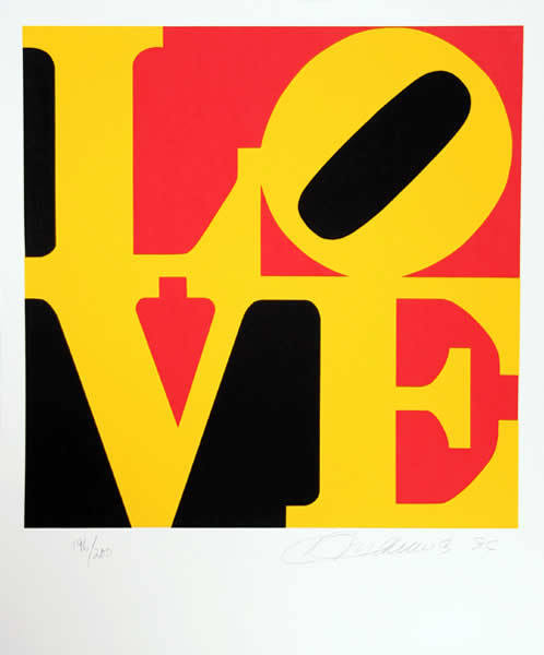Robert Indiana, ‘The Book of Love #9’, 1991, Hamilton-Selway Fine Art Gallery Auction