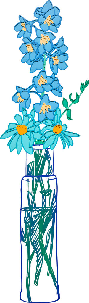 Tom Wesselman - Delphinium and Daisies (W.P.I. E19)