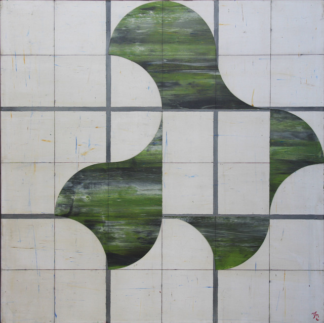 Francisco Castro Leñero, ‘Juego de sombras verdes ’, 2014, Galería Quetzalli