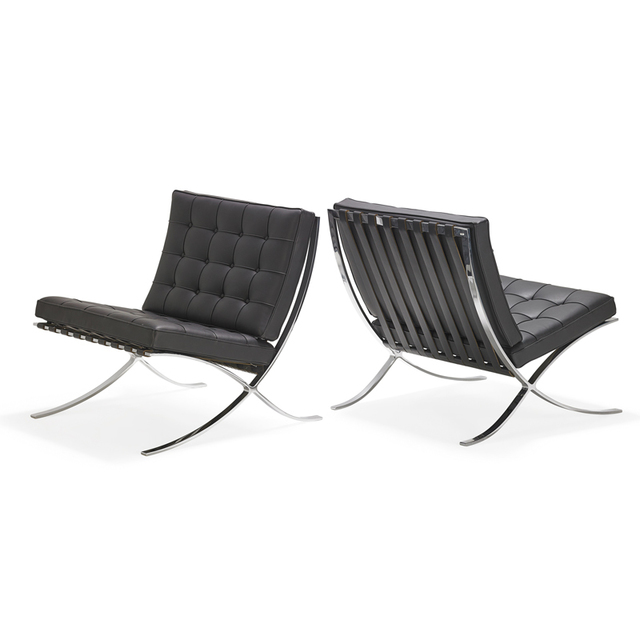 Ludwig Mies van der Rohe, ‘Pair of Barcelona chairs, USA’, 2000s, Rago/Wright