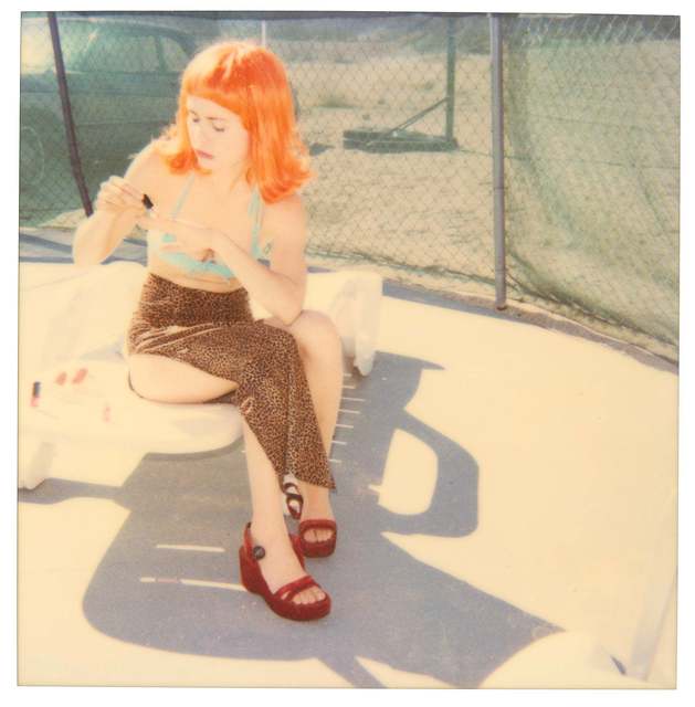 Stefanie Schneider, ‘Radha doing her Nails II (29 Palms, CA)’, 1999, Photography, Digital C-Print based on a Polaroid, not mounted, Instantdreams