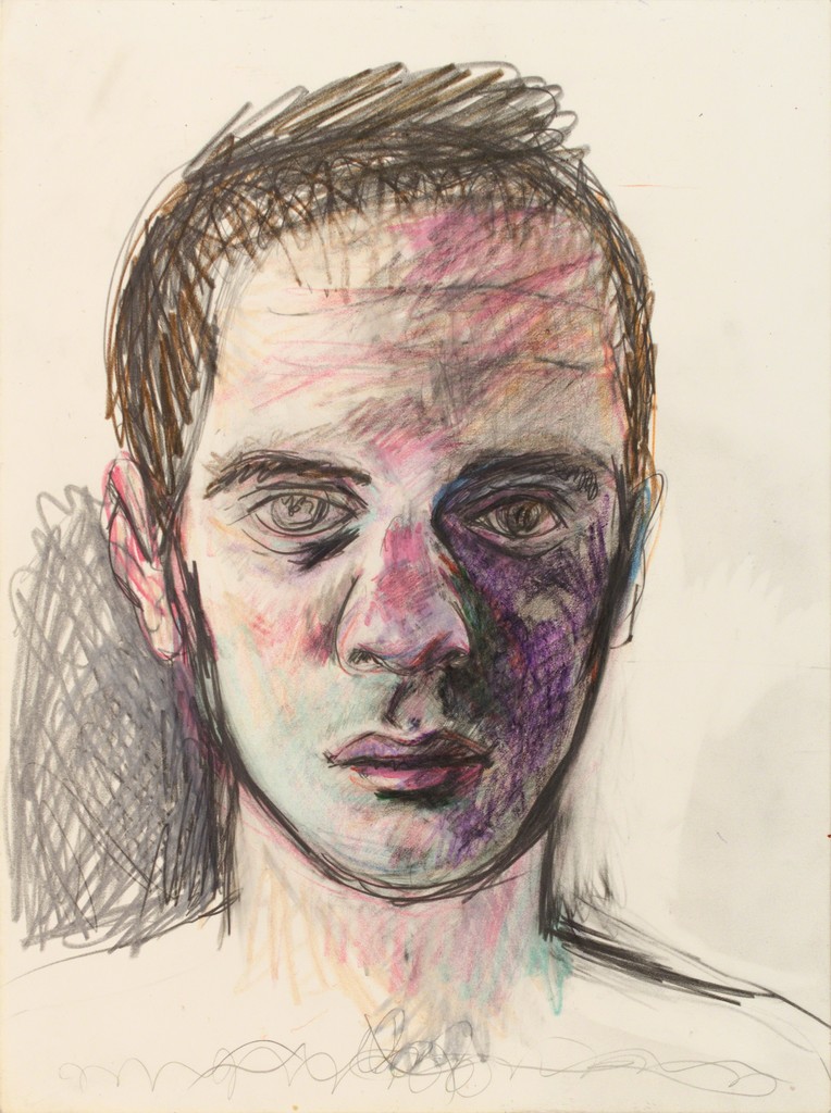 Patrick Angus, Self Portrait, ca. 1989, Bleistift und Kreide auf Papier, 30,5 x 22,9 cm Patrick Angus, Self Portrait, ca. 1989, Bleistift und Kreide auf Papier, 30,5 x 22,9 cm