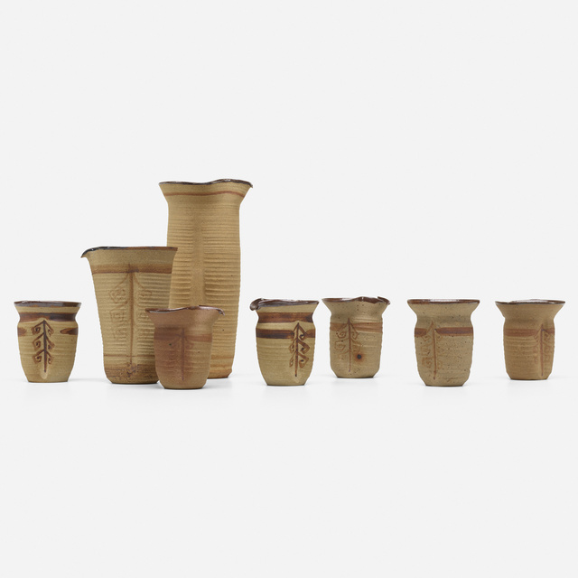 Loloma Pottery, ‘collection of eight vessels’, c. 1954, Rago/Wright