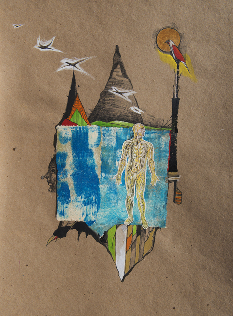 Frank David Valdés, ‘ The enchanted cloud’, 2017, Painting, Mixed media on paper, ArteMorfosis - Cuban Art Platform