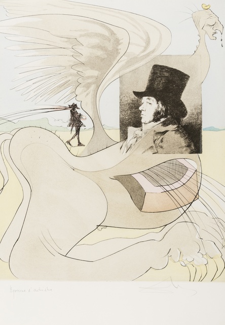 Salvador Dalí, ‘Portrait of Goya (from Les Caprices de Goya de Dali) (Field 77-3-80; M & L 848b)’, 1977, Forum Auctions