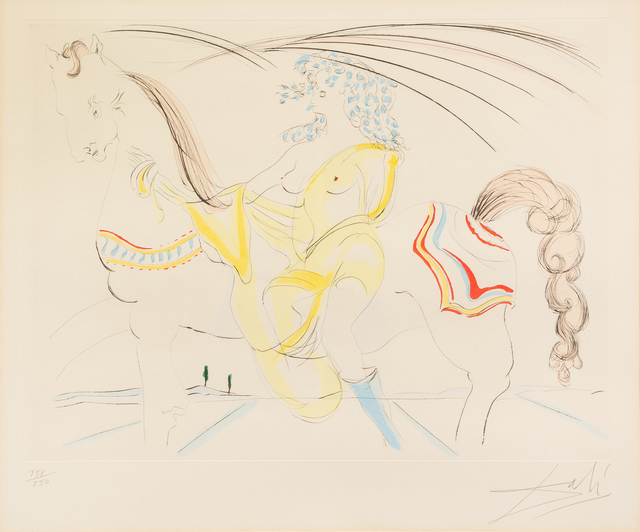 Salvador Dalí, ‘Venus au Cheval’, Print, Color etching, Hindman