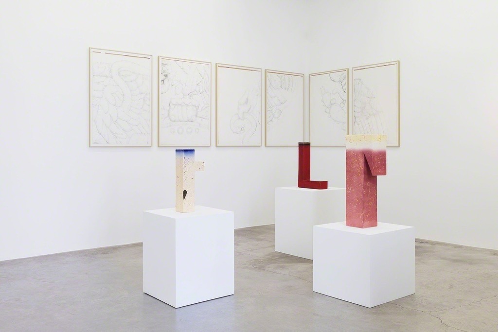 Tercerunquinto "Dibujo del escudo nacional borrado" / "Drawing the national emblem erased" 2010
Pia Camil (from left to right):
"Fragmento 4 III" 2014
"Fragmento L" 2014
"Fragment 4 I" 2015 Tercerunquinto "Dibujo del escudo nacional borrado" / "Drawing the national emblem erased" 2010
Pia Camil (from left to right):
"Fragmento 4 III" 2014
"Fragmento L" 2014
"Fragment 4 I" 2015