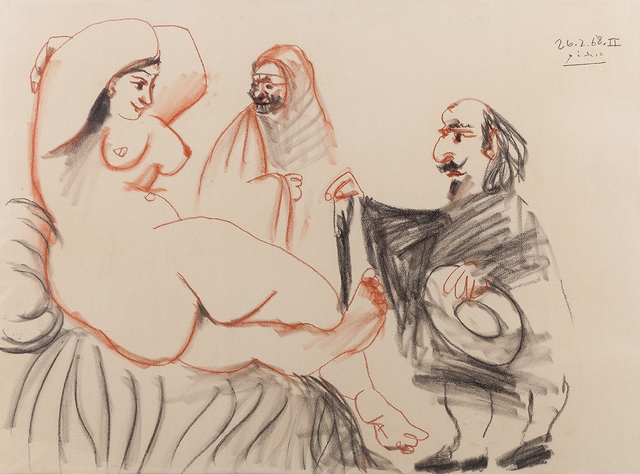 Pablo Picasso, ‘Desnudo Feminino con Figuras’, 1968, Galería Guillermo de Osma