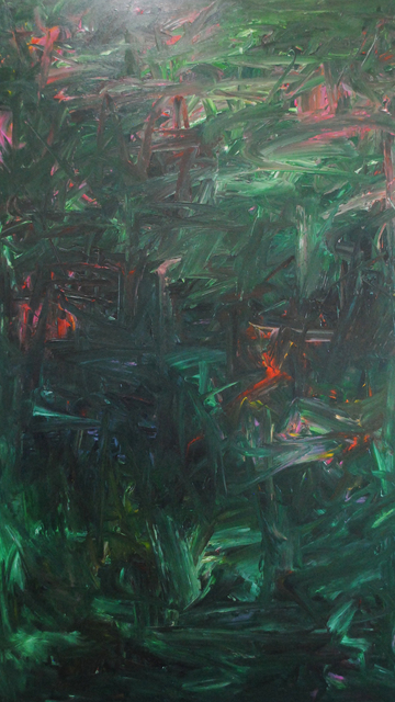 MD Tokon, ‘Untitled Green and Red’, 2018, Painting, Acrylic on Canvas, Isabella Garrucho Fine Art