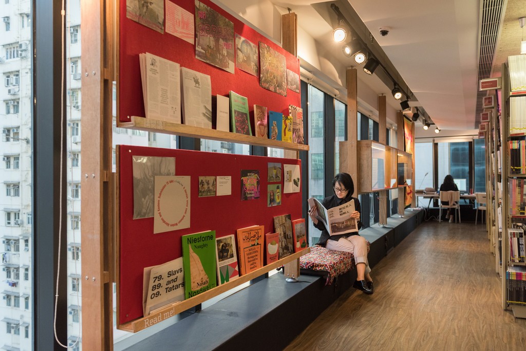 Installation view of 'Slavs and Tatars l Free Parking: Art Libraries from Elsewhere' exhibition at Asia Art Archive, Hong Kong, 2–28 November 2015. Photo by Kitmin Lee. Courtesy of Asia Art Archive. Installation view of 'Slavs and Tatars l Free Parking: Art Libraries from Elsewhere' exhibition at Asia Art Archive, Hong Kong, 2–28 November 2015. Photo by Kitmin Lee. Courtesy of Asia Art Archive.