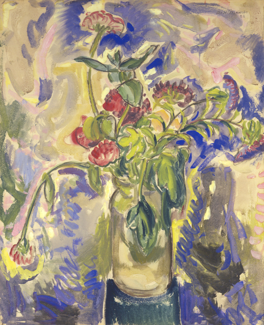 Alfred H. Maurer, ‘Blue Flowers’, 1926, Drawing, Collage or other Work on Paper, Gouache and watercolor on paper, Hollis Taggart