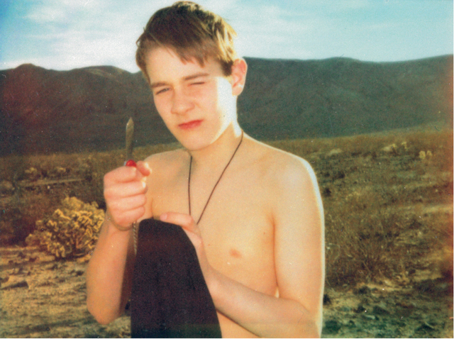 Stefanie Schneider, ‘Felix with Knife (Stranger than Paradise)’, 1997, Photography, Digital C-Print based on a Polaroid, Instantdreams